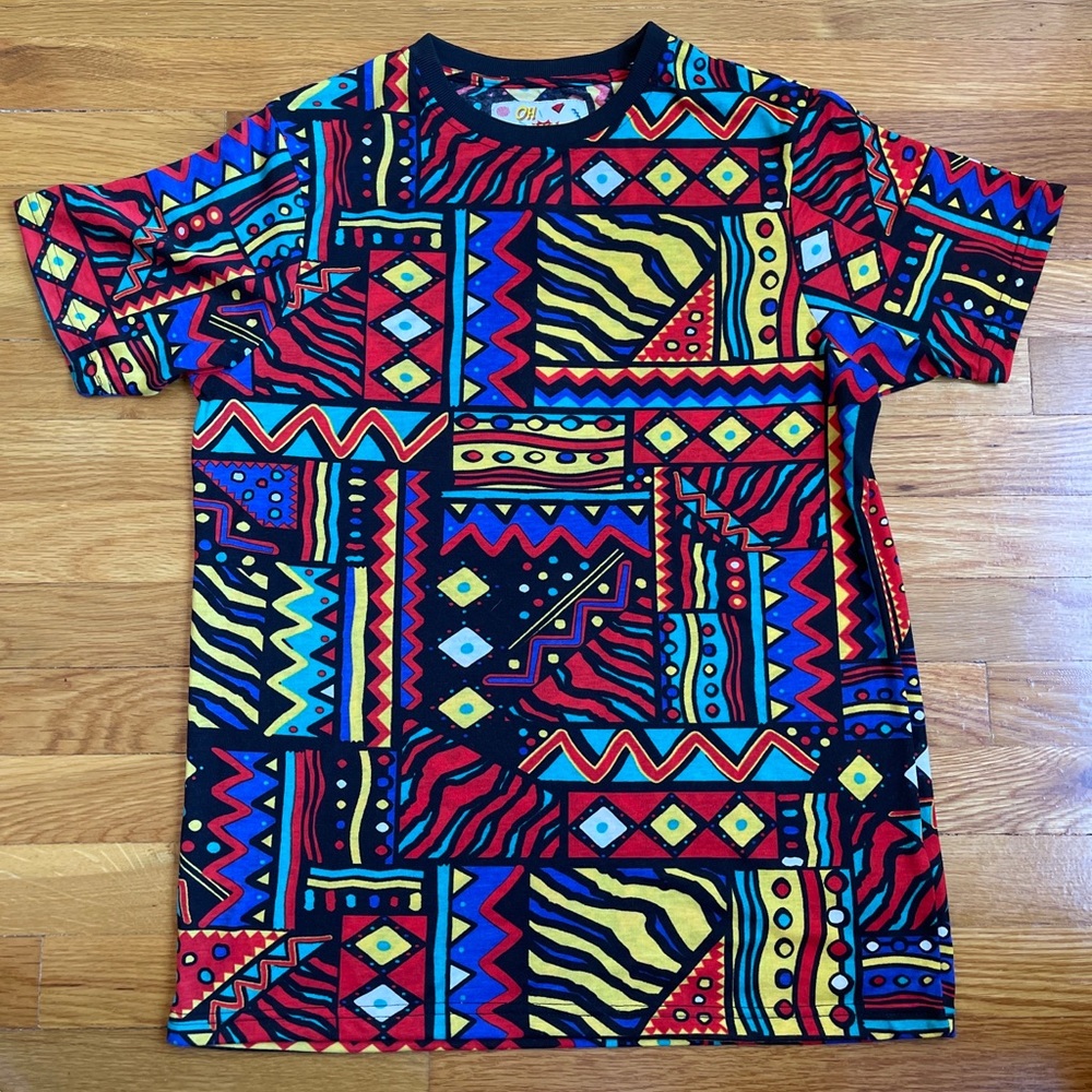 Oh Snap! by Drill Clothing Retro 90s Design T-shirt Small Multicolor Short Sleev